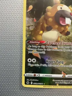 Pokemon TCG Bidoof Holo Ultra Rare Card Crown Zenith: Galarian Gallery GG29/GG70 - Image 5