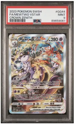 Mewtwo VSTAR Crown Zenith Galarian Gallery Ultra Rare Card #GG44/GG70 PSA 9 - Image 1