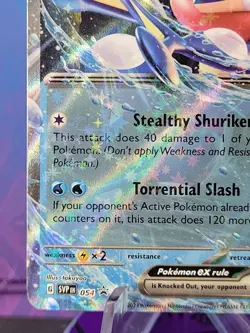 Greninja ex SVP054 Black Star Promo Holo Rare Pokemon TCG Card NM - Image 5