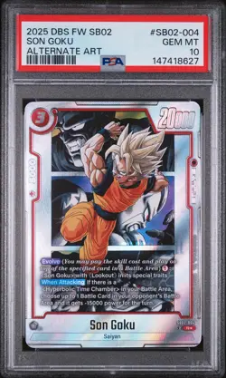 Son Goku Dragon Ball Super Card Game Fusion World Manga Booster 02 SB02-004 NM P - Image 1