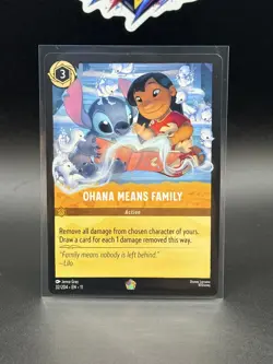 Disney Lorcana Ohana Means Family Action Card Stitch & Lilo 32/204 Regular - Image 1