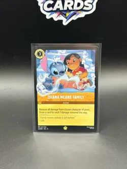Disney Lorcana Ohana Means Family Action Card Stitch & Lilo 32/204 Regular - Image 4