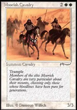 MTG Moorish Cavalry (Light), Damaged, English Arabian Nights - Image 1