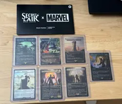 MTG MAGIC SECRET LAIR BLACK PANTHER 2024 RAINBOW FOIL FULL SET, PACK TO SLEEVE - Image 1