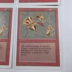 (4) Magic The Gathering Shatterstorm MTG Revised Edition Vintage 1994 LP Playset - Image 3