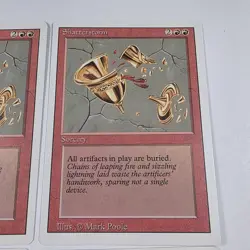 (4) Magic The Gathering Shatterstorm MTG Revised Edition Vintage 1994 LP Playset - Image 5