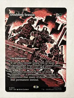 MtG Doubling Season M 0011 (Borderless) Teenage Mutant Ninja Turtles Mythic NM - Image 1