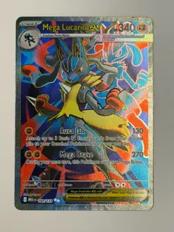 Pokemon TCG Holo Ultra Rare Full Art Mega Lucario EX 160/132 Near Mint or better - Image 1