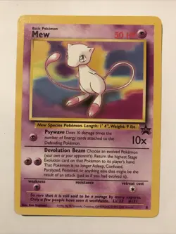 Mew # 8 - Black Star Promo - Pokemon Card Vintage WOTC - Image 1