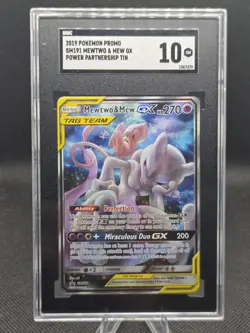 Mewtwo & Mew GX SM191 Pokemon SM Promos - SGC Gem Mint 10 - Image 1