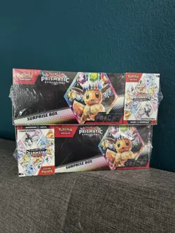 (2) Pokemon Prismatic Evolutions Surprise Box 2-Pack Booster Bundle English - Image 1