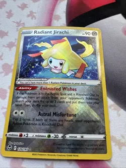 Radiant Jirachi - 120/195 Ultra Rare Silver Tempest NM Pokemon TCG - Image 1