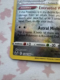 Radiant Jirachi - 120/195 Ultra Rare Silver Tempest NM Pokemon TCG - Image 5
