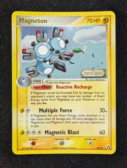 2006 Pokemon MAGNETON #22/92 EX Legend Maker Cosmos Holo Rare English - Image 1