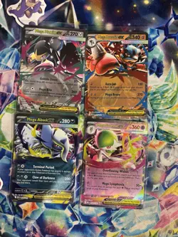POKEMON MEGA MAWILE Ex ,mega Lucario,mega Absolutely, Mega Gardevoir E(SET OF 4) - Image 1