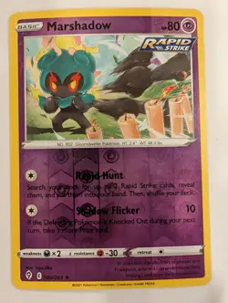Marshadow 080/203 - Evolving Skies Pokemon Reverse Holo Foil Nice! - Image 1