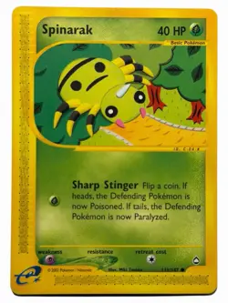 Spinarak - Aquapolis 111/147 2002 - E Reader - Pokemon TCG - WOTC - NM - Image 1