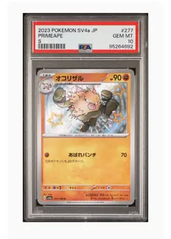 PSA 10 Gem Mint Primeape S 2023 Pokemon SV4a Japanese Shiny Treasure Ex #277 - Image 1