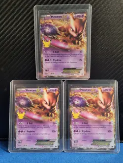 (3x) Pokemon TCG Mewtwo EX Holo 54/99 Celebrations Classic Collection - Image 1