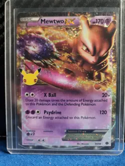 (3x) Pokemon TCG Mewtwo EX Holo 54/99 Celebrations Classic Collection - Image 2