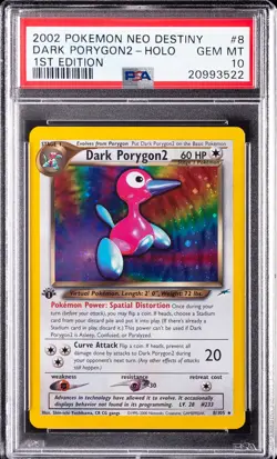 2002 POKEMON NEO DESTINY 1ST ED #8 DARK PORYGON2-HOLO PSA 10 - Image 1