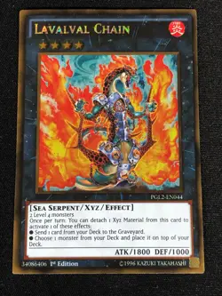 Yugioh Lavalval Chain PGL2-EN044 1ST GOLD (HP) - Image 1