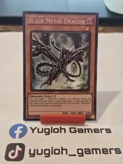 Yu-Gi-Oh Black Metal Dragon RA04 1st Edition Secret Rare Light Played - Image 1