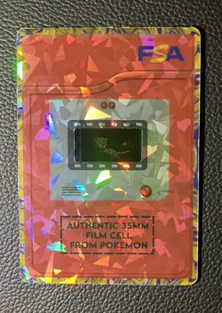 Unique Pokemon Film Cell Card 35mm Movie Mew in a cracked ice holder. - Image 3