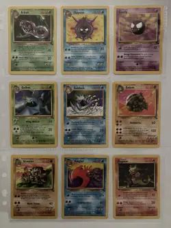 Pokemon Unlimited Fossil LP 32-Card COMPLETE Uncommon/Common Non-Holo - Image 2