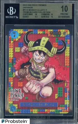 2025 One Piece Promos JPN P110 Monkey D. Luffy Premium Card BGS 10 PRISTINE - Image 1