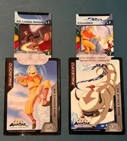 Avatar Master of Elements 2 chamber cards ice attack Aang and air cannon Aang - Image 1
