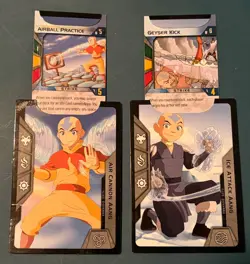 Avatar Master of Elements 2 chamber cards ice attack Aang and air cannon Aang - Image 2