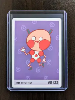 Mr Meme Pookiemoot Card #0122 Gen 1 Pokemon Derpy Mr. Mime Poke Derp - Image 1