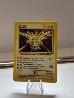 Zapdos Fossil Base Set Holo Card 15/62 - Rare Vintage Pokemon Card WOTC - Image 1