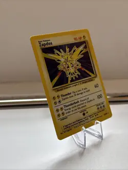Zapdos Fossil Base Set Holo Card 15/62 - Rare Vintage Pokemon Card WOTC - Image 3