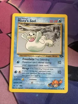 Misty's Seel 91/132 Pokemon Gym Challenge Common Moderately Played Card (MP) - Image 1