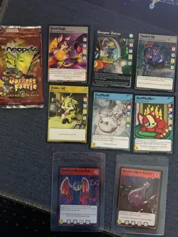 Neopets TCG Darkest Faerie 8 cards as shown - Image 1
