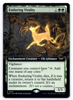 Enduring Vitality NM Extended Art Duskmourn: House of Horror 0381 MTG Regular - Image 1