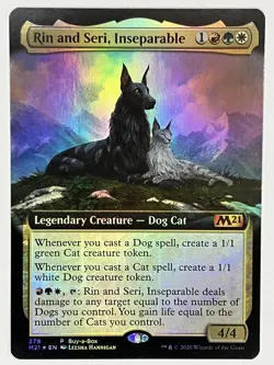 Rin and Seri, Inseparable NM Magic Core Set 2021 278 Buy-a-Box Promo MTG Foil - Image 1