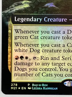 Rin and Seri, Inseparable NM Magic Core Set 2021 278 Buy-a-Box Promo MTG Foil - Image 5