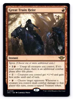 Great Train Heist NM Promo Outlaws of Thunder Junction 0125 MTG - Image 1