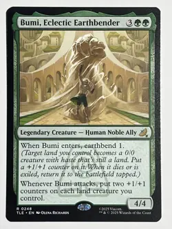 1x - Bumi, Eclectic Earthbender, NM, English Avatar Eternal - Non Foil - Magic - Image 1