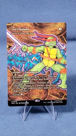 Leo's Katana - Sword of Sinew and Steel (Borderless) Tmnt Mtg NM PZA B - Image 1