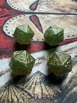 4 x Lord of the Rings Bundle Spin Down Life Counter D20 Dice MTG LOTR - Image 1