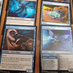 Whole COMMANDER Magic Deck - Heaven to Earth Games = Obyra Black Blue FAERIES - Image 5