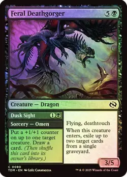 Feral Deathgorger NM Foil Tarkir: Dragonstorm TDM MTG Black Common #80 Near Mint - Image 1
