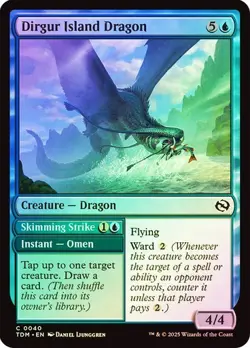 Dirgur Island Dragon NM Foil Tarkir: Dragonstorm [TDM] MTG Common #40 Near Mint - Image 1