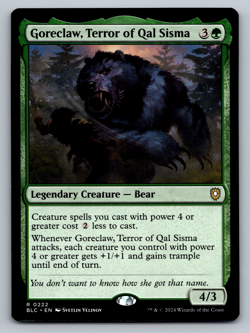 Goreclaw, Terror of Qal Sisma R 0222 Bloomburrow Regular - Image 1