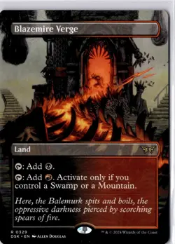 Blazemire Verge (Borderless) Duskmourn: House of Horror Regular NM R 0239 - Image 1