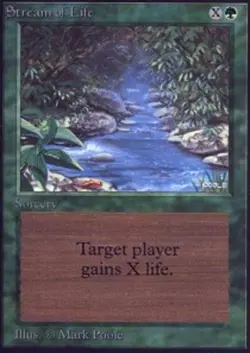 MTG Stream of Life, Beta, Damaged, English - Image 1